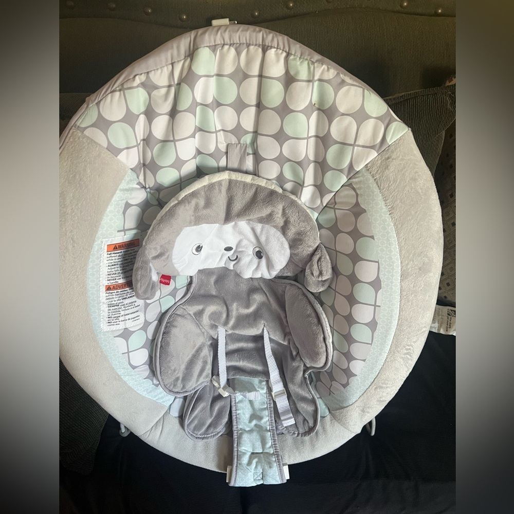 Fisher-Price Gray and White Plush Toy
